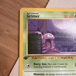 Pokemon Grimer 48/62 1st Edition Fossil Regular LP - Image 5