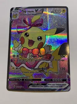 Pikachu Cosplay Pop Star Girl Pokemon Custom ACG Card Holo Foil Anime Cute Hot - Image 1