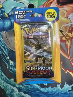 Pokemon Guardians Rising Sealed 2 Pack Mini Blister Dollar General 1 Bonus Card - Image 2