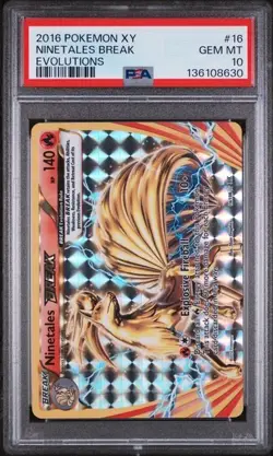 2016 Pokemon XY Evolutions NINETALES BREAK 16/108 PSA 10 Gem Mint - Image 1