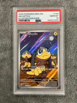 2025 POKEMON MEG EN-MEGA EVOLUTION ILLUSTRATION RARE #143 HELIOPTILE PSA 10 - Image 1