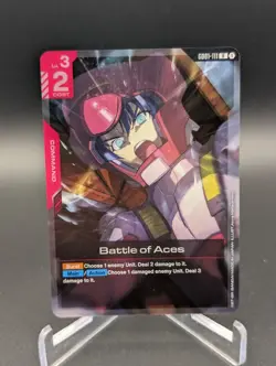 Battle of Aces GD01-111 Newtype Rising Gundam Card Game TCG - Rare NM Holo - Image 1
