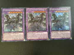 Yugioh 3x Gladiator Beast Nerokius PRIO-EN086 Secret Rare - Image 1