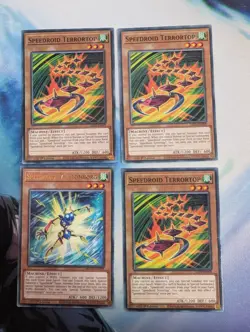 YuGiOh! Speedroid Terrortop LED8-EN009 x3 & Speedroid Taketomborg MAGO-EN098 x1 - Image 1