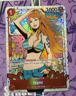 Nami Treasure Rare ST01-007 Alt Art One Piece: Wings of the Captain (Damaged) - Image 1
