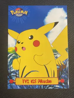 Pokemon Card TV2 #25 Pikachu TOPPS Series 1 TV Animation EXCELLENT Non-Holo!!!!! - Image 1