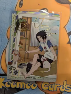 Sasuke Uchiha NRSA01-PU-005L4 Stamped Naruto Kayou Card Heavens Scroll (NM) - Image 1