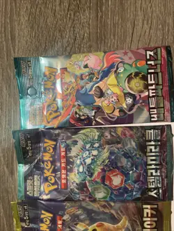 Pokemon 20 Cards 4 Different SEALED Korean Booster Packs; Good Selection New - Image 2