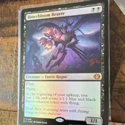 Magic: The Gathering Bitterbloom Bearer Creature ECL Black Mythic Card #0088 - Image 1