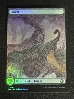 MTG Lorwyn Eclipsed Forest Full Art Foil 0283 NM - Image 1