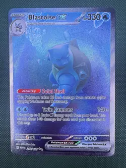 Pokemon TCG Blastoise EX Holo Card MEW EN 200/165 English Nintendo - Image 1