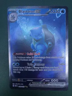 Pokemon TCG Blastoise EX Holo Card MEW EN 200/165 English Nintendo - Image 3