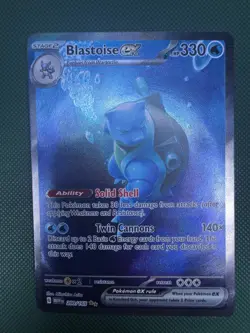 Pokemon TCG Blastoise EX Holo Card MEW EN 200/165 English Nintendo - Image 4