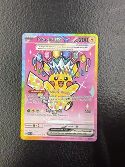 Pokemon TCG Pikachu ex 277/217 ASC Holo EX Rule Card English 2026 - Image 4