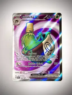 Sinistcha ex 189/167 Full Art - Twilight Masquerade Pokemon Card - NM - Image 1