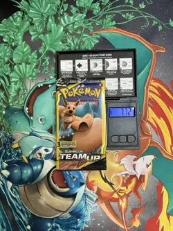 Pokemon TCG Sun & Moon Team Up Mini Booster Pack Snorlax & Eevee Sealed 7.72G - Image 1