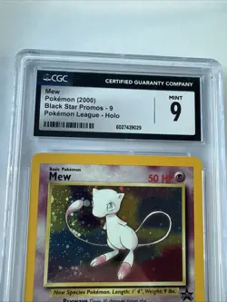 Mew #9 CGC Mint 9 2000 Pokemon Black Star Promo Pokemon League Holo Rare - Image 2