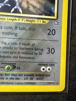 Pokemon TCG - Skarmory #13 - Neo Genesis (2000)- Holo - NM - Image 4