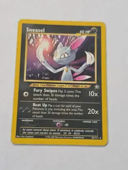 2000 Sneasel Neo Genesis Pokemon Unlimited 25/111 Non-Holo - Image 1