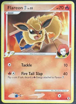 Flareon 60/111 Pokemon English Platinum Rising Rivals 2009 - Image 1