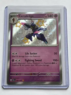 Ceruledge 162 / 091 Pokemon SV Paldean Fates 2024 Near Mint Baby Shiny Rare - Image 1
