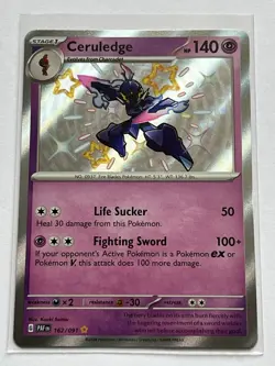 Ceruledge 162 / 091 Pokemon SV Paldean Fates 2024 Near Mint Baby Shiny Rare - Image 2