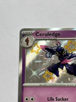 Ceruledge 162 / 091 Pokemon SV Paldean Fates 2024 Near Mint Baby Shiny Rare - Image 5