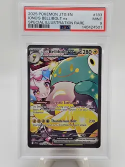 2025 Pokemon Journey Together Iono's Bellibolt ex SIR PSA 9 - Image 1