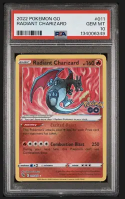 2022 POKEMON GO #011 RADIANT CHARIZARD PSA 10 - Image 1