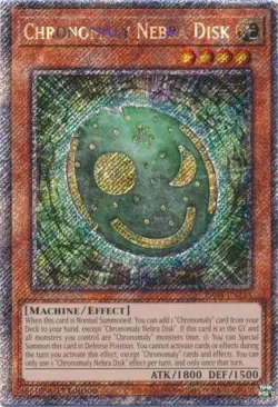 Yugioh! Chronomaly Nebra Disk - RA04-EN213 - Platinum Secret Rare - 1st Edition - Image 1