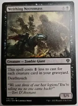 MTG Magic The Gathering Card Writhing NecromassCreature Zombie Giant Black DMU - Image 1