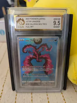 CGA 9.5 Graded Pokemon Card Galarian Moltres #190 – Mint Condition - Image 1