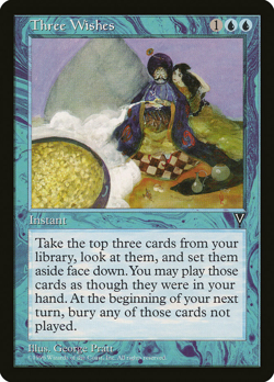 Mtg Magic Three Wishes visions ENGLISH Trois souhaits - Image 1