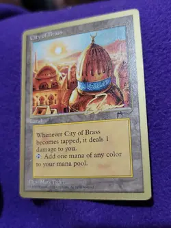 MTG Magic City of Brass Mark Tedin Chronicles Gold Signed Inaugural 1996 - Image 1