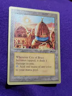 MTG Magic City of Brass Mark Tedin Chronicles Gold Signed Inaugural 1996 - Image 2