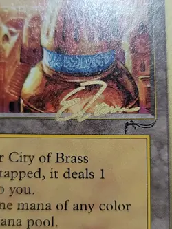 MTG Magic City of Brass Mark Tedin Chronicles Gold Signed Inaugural 1996 - Image 4
