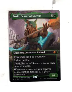 MTG SkeenAB Toski Bearer of Secrets BORDERLESS from SPG. NM. - Image 1
