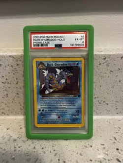 2000 Pokemon Team Rocket Dark Gyarados Prerelease Holo #8/82 PSA 6 - Image 1