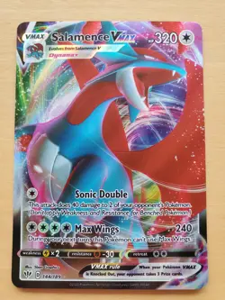 Salamence VMAX 144/189 Pokemon Darkness Ablaze Sword Shield Rare Card NM - Image 1