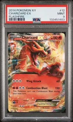 2014 POKEMON XY FLASHFIRE #12 CHARIZARD EX PSA 9 - Image 1