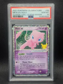 Mew EX #88 PSA 10 Celebrations Classic Collection Pokemon TCG Holo Rare - Image 1