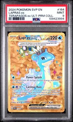 2024 POKEMON SVP EN-SV BLACK STAR PROMO #164 LAPRAS EX PSA 9 - Image 1