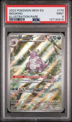 2023 POKEMON MEW EN-151 ILLUSTRATION RARE #174 NIDOKING PSA 9 - Image 1