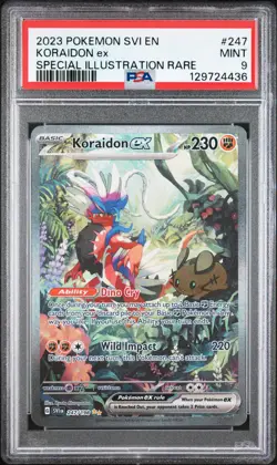 2023 POKEMON SVI EN-SCARLET & VIOLET SPECIAL ILLUSTRATION RARE KORAIDON EX PSA 9 - Image 1