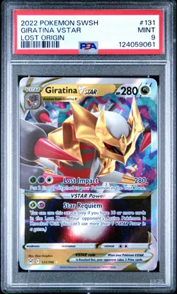 2022 POKEMON SWORD & SHIELD LOST ORIGIN #131 GIRATINA VSTAR PSA 9 - Image 1