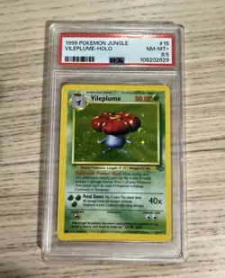 1999 Pokemon Jungle Vileplume Holo 15/64 PSA 8.5 NM-MT+ Vintage WOTC - Image 1