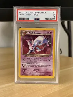 Pokemon Neo Destiny Dark Espeon Holo Unlimited PSA 5 EX 4/105 - Image 1