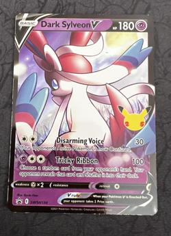 Pokemon TCG English Black Star Promo Sword and Shield Dark Sylveon V SWSH 134 - Image 1