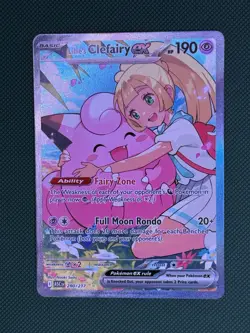 Pokemon TCG Lillie's Clefairy EX Basic Holo Card English 280/217 ASC - Image 1