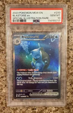 Blastoise ex 200/165 Scarlet Violet 151 PSA 10 Graded Pokemon Card SIR Special - Image 1